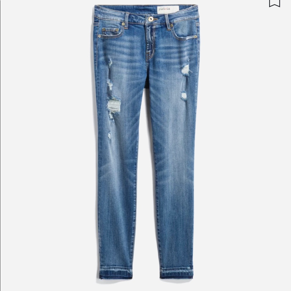 Pistola Westlyn Released Hem Distressed Skinny Jean